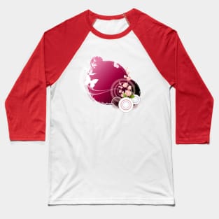 Floral buterfly vine Baseball T-Shirt